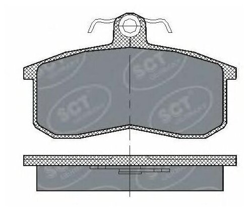 Sct колодки sp 101 (комплект 4 шт) ваз 08-09, SCT SP101 (1 шт.)