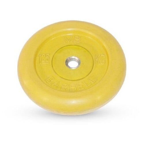 фото Диск обрезиненный "barbell" d 26 мм цветной 1,25 кг mb barbell