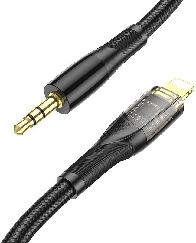 Переходник HOCO UPA25 AUX audio 3.5 mm (Jack) to Lightning 8pin черный