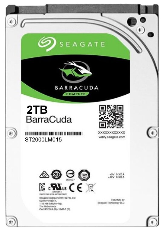 Жесткий диск для ноутбука 2.5 2 Тb 5400rpm 128Mb Seagate ST2000LM015 SATA III 6 Gb/s