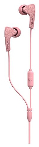 Наушники проводные с микрофоном Proda E100, MiniJack 3.5мм, 1.2 метра, розовые
