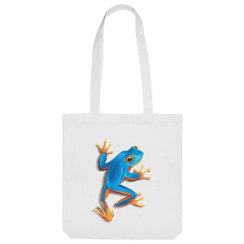 Сумка шоппер Us Basic, белый сумка реалистичная синяя лягушка белый