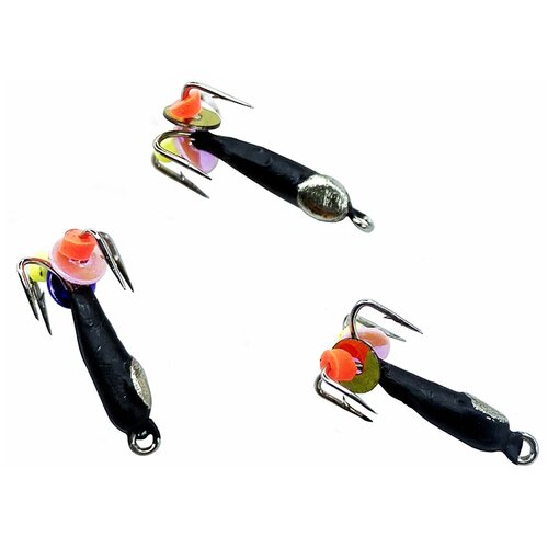 Мормышки для рыбалки Чертик корона 3 шт 03 гр вольфрам 523₽