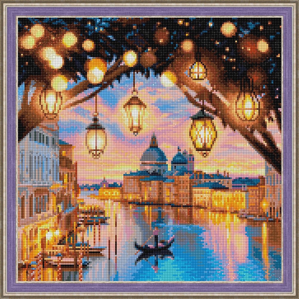 Алмазная вышивка Вечерняя Венеция (АЖ-1782) - картина стразами Алмазная живопись - фото №13