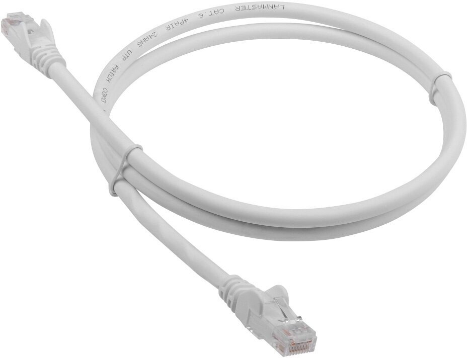 Патч-корд Lanmaster LAN-PC45/U6-3.0-WH вилка RJ-45-вилка RJ-45 кат.6 3м белый LSZH (уп:1шт)