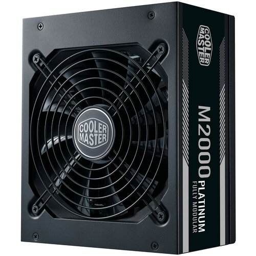 COOLER MASTER Блок питания Cooler Master ATX 2000W M2000 80+ platinum (24+8+4+4pin) APFC 135mm fan 12xSATA Cab Manag RTL MPZ-K001-AFFBP-EU