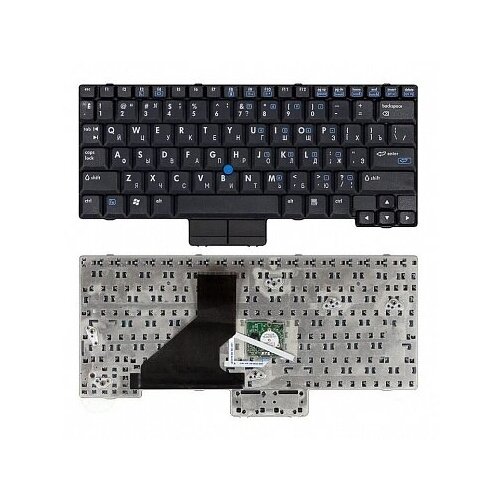 Клавиатура для ноутбука HP Compaq nc2400, nc2500, nc2510 черная, с джойстиком клавиатура для ноутбуков hp compaq nc2400 with point stick ru black