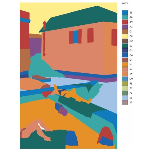 Картина по номерам W-13 Жаркий день 50х70