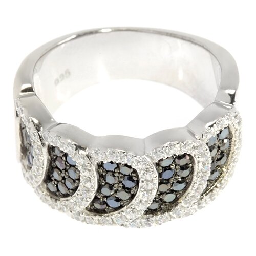 фото Кольцо из серебра 925 пробы с кубическим цирконием sl30101h1_001_wg element47