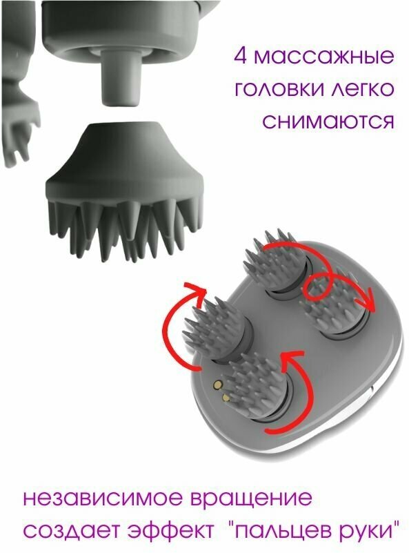 Компактный автономный массажер для головы и лица Sunnydays - фотография № 6
