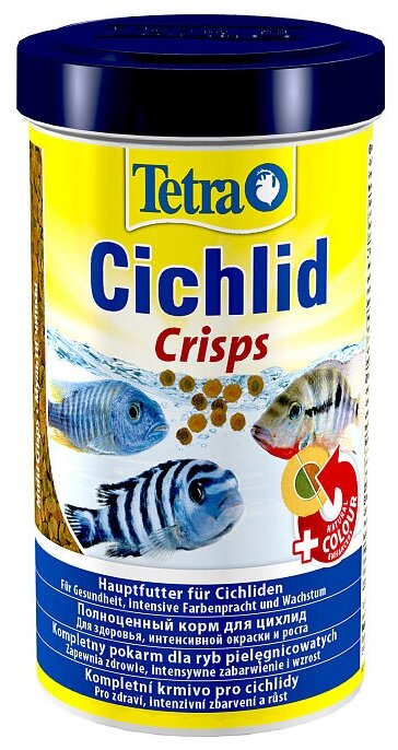 Tetra Cichlid Pro Crisps Основной корм для цихлид и крупных рыб, чипсы 500 мл/115гр