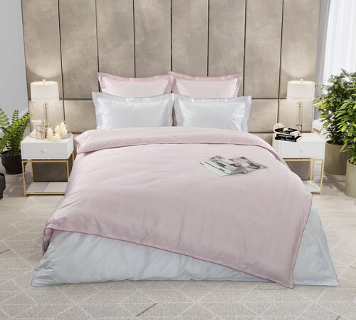 Пододеяльник 2-спальный, Розовый, мако-сатин 300ТС, 185x215 для одеяла 172х205
