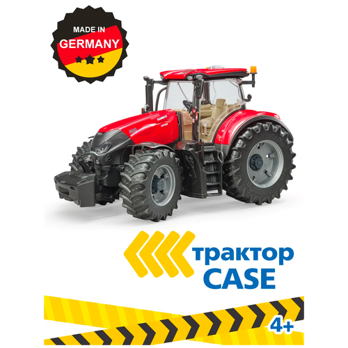 Трактор Bruder Case IH Optum 300 CVX (03-190) 1:16, 34.5 см, красный/черный масштабная модель bruder 03 198 трактор case ih optum 300cvx с погрузчиком прицепом и 8 тюками