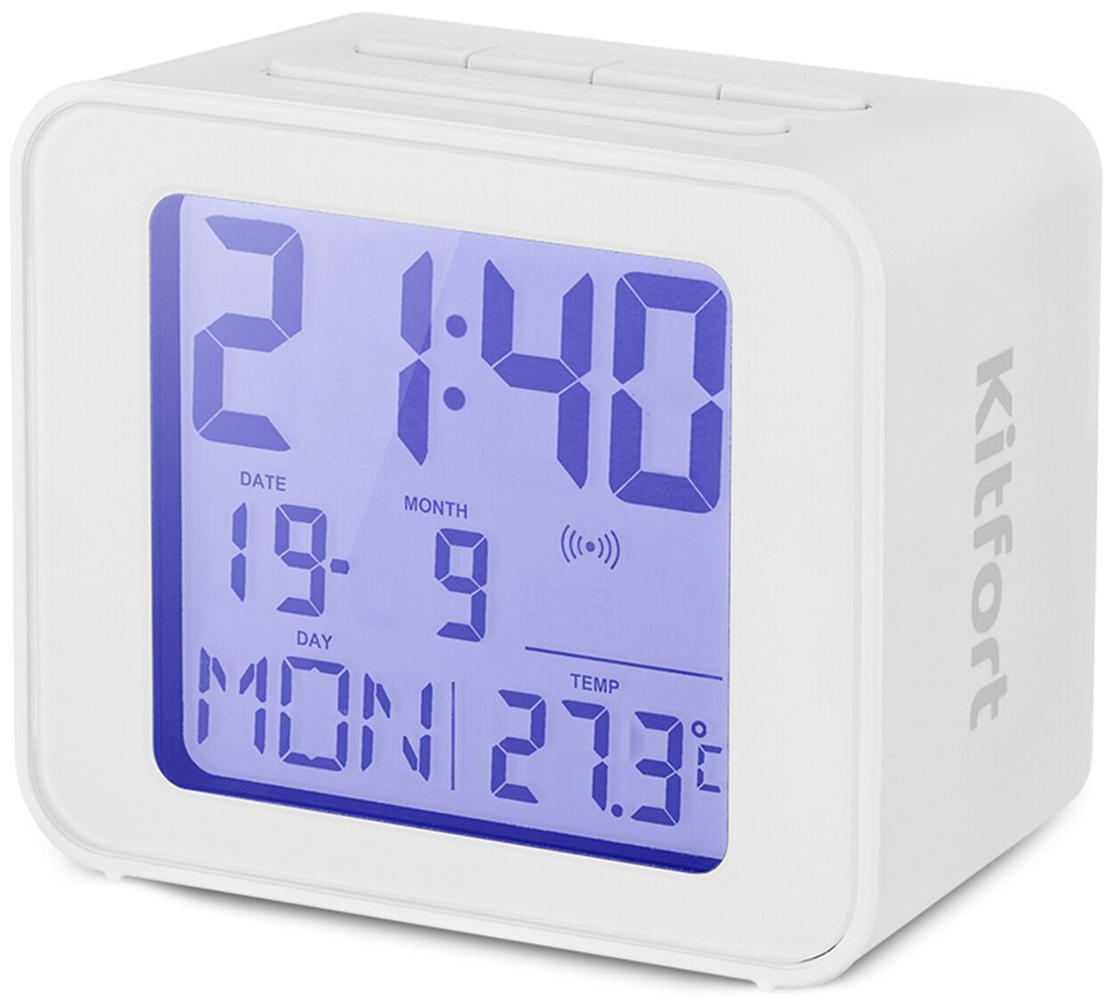 Часы с термометром КТ-3303-2 белый