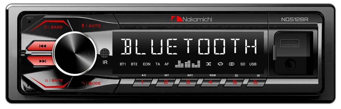 Автомагнитола Nakamichi NQ512BR (nak-nq512br) - фото №1
