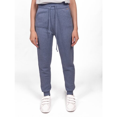 фото Fracomina брюки трикотажные голубые (xs)