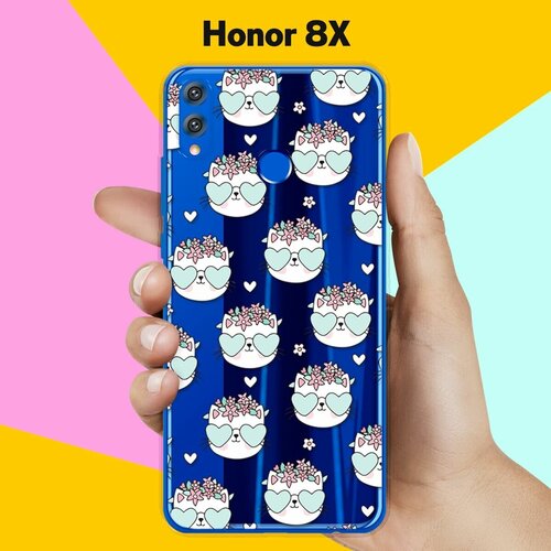 Силиконовый чехол Узор из котов на Honor 8X силиконовый чехол узор из котов на honor 8x