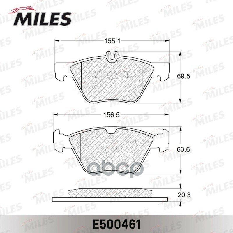 Колодки Тормозные Mercedes W210/208 200-320 Передние Ceramic Miles арт. E500461