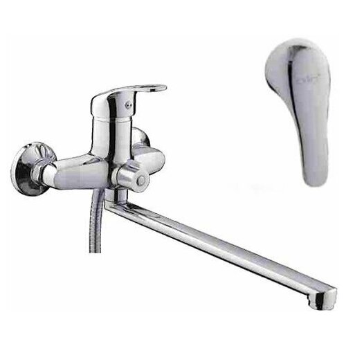 Смеситель для ванны и душа D-lin D146411-8 с длинным изливом 300 мм, хром