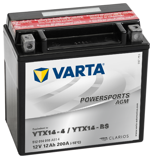 Мото аккумулятор VARTA Powersports AGM (512 014 010)