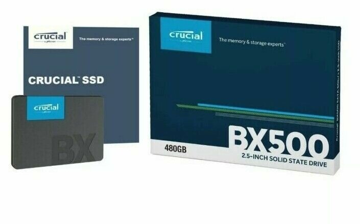 SSD накопитель 480 ГБ 2.5" Crucial BX500 [CT480BX500SSD1]