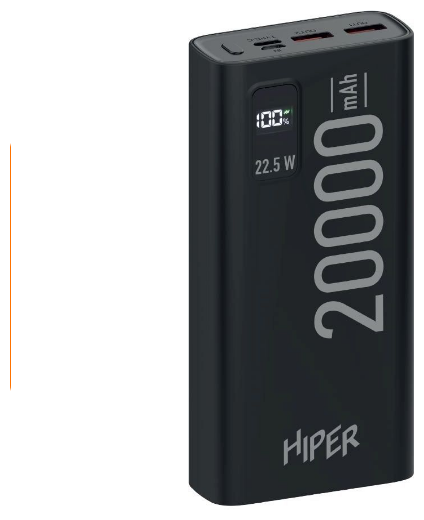 Мобильный аккумулятор Hiper EP 20000 20000mAh 3A QC PD 3xUSB черный