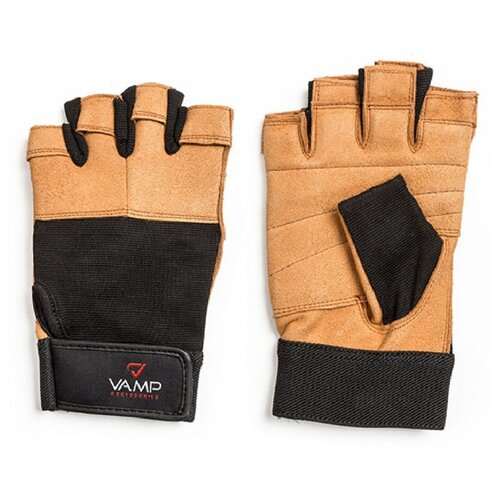 фото Перчатки для фитнеса vamp / 530 перчатки / m / коричневый