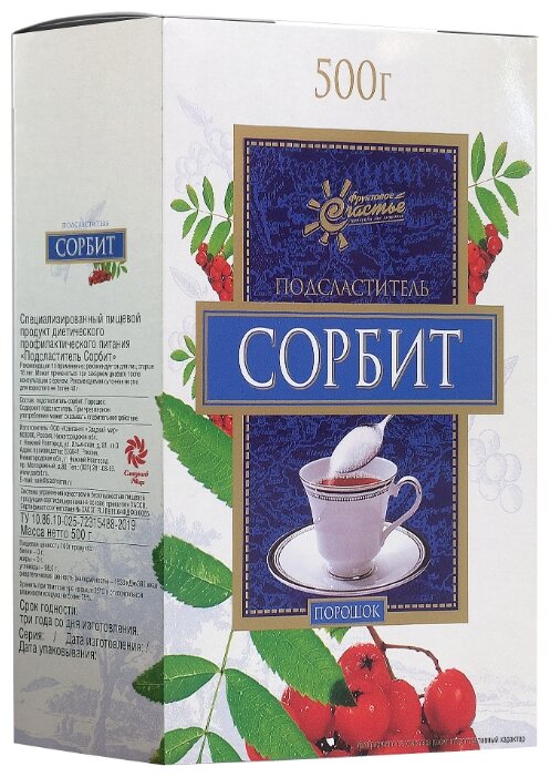 Сахарозаменители Сахарозаменитель Сорбит Фруктовое счастье 500 г