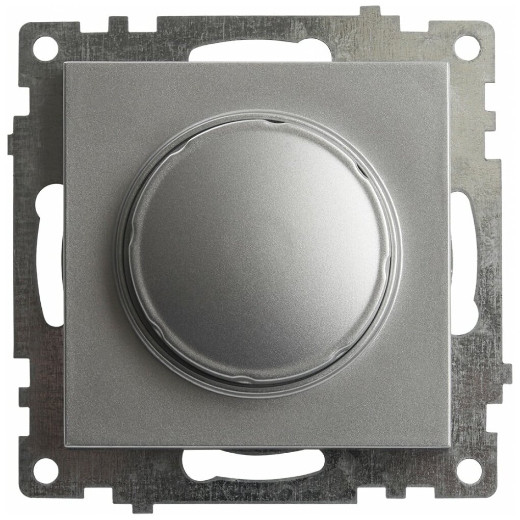 Диммирующий выключатель STEKKER TRIAC (механизм), GLS10-7106-03, 250V, 500W, серия Катрин, серебро 39587 - фотография № 1