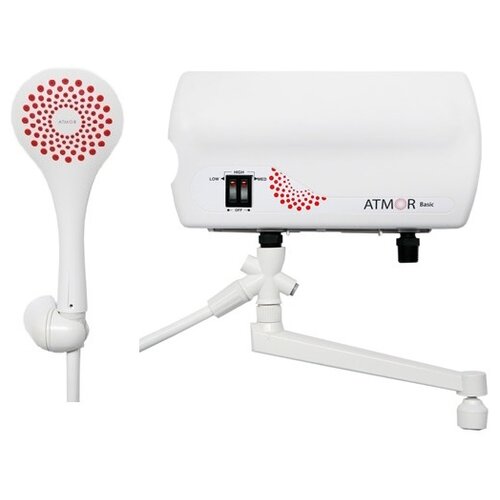 Проточный электрический водонагреватель Atmor BASIC 5 кВт душкран белый 280000₽