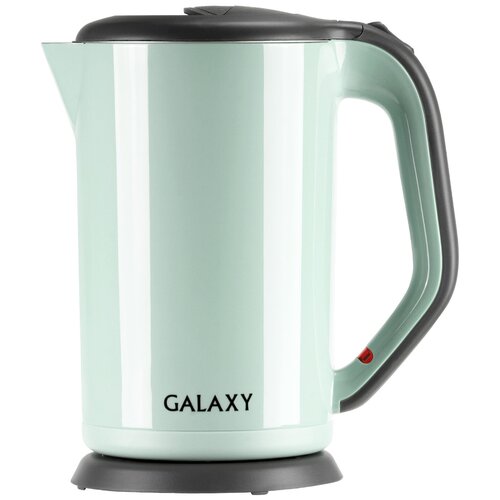 Электрический чайник с двойными стенками GALAXY GL0330 салатовый / 2000 Вт / 1,7 л / корпус из нержавеющей стали и пластика