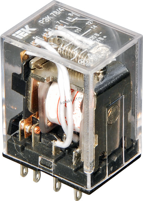 Реле промежуточное IEK РЭК78/4(MY4) 220В (rrp20-4-03-220a) - фото №3