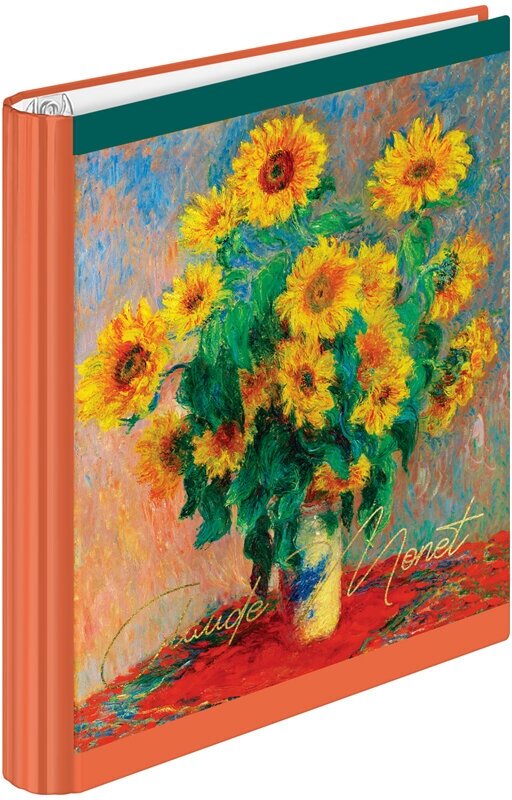 Тетрадь на кольцах А5, 120л, 7БЦ, ArtSpace "Живопись. Claude Monet", глянцевая ламинация, тиснение фольгой (арт. 321626)