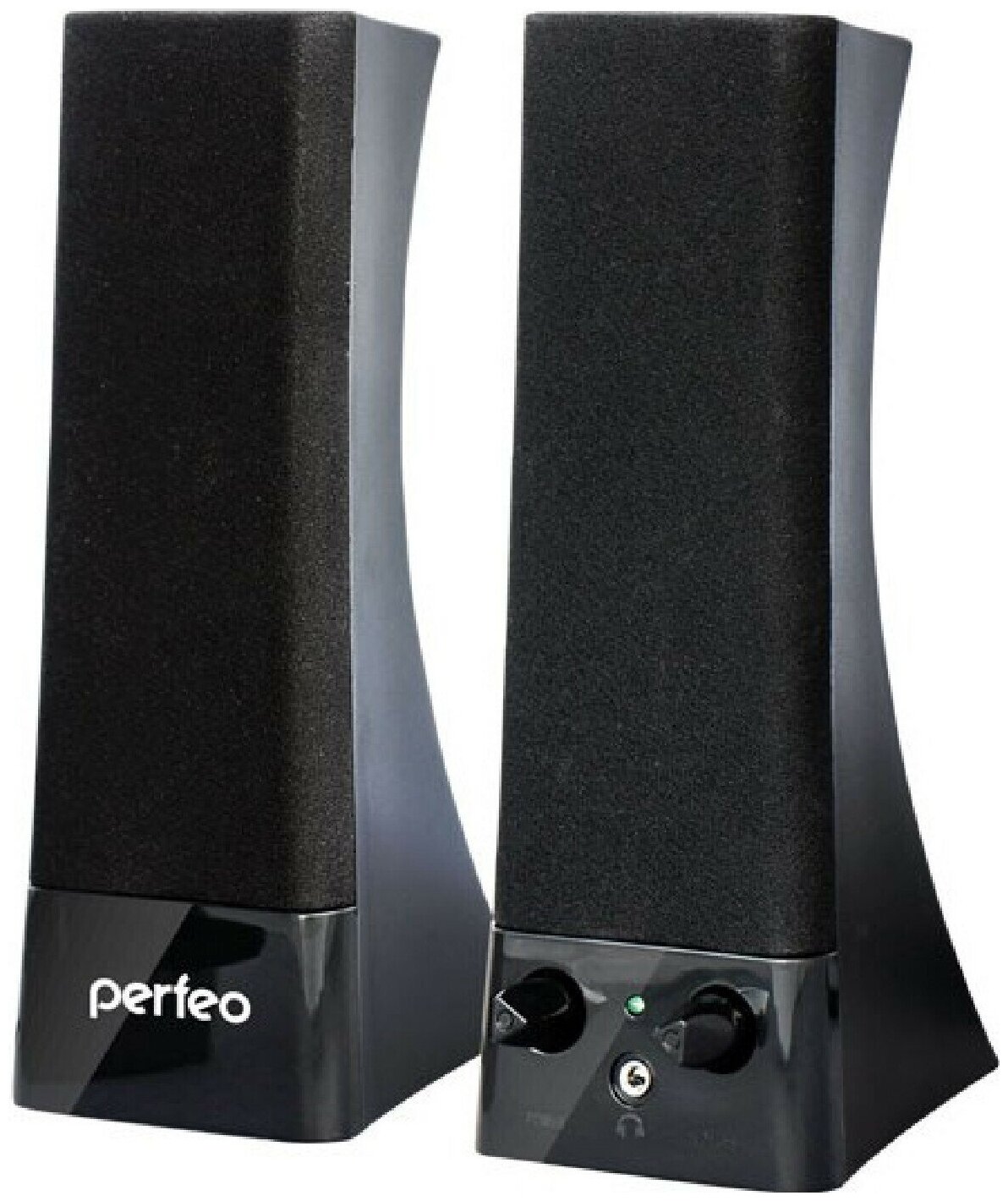 Акустическая система Perfeo (PF_4325) Tower PF-532 2.0 черная, 2х3Вт, USB