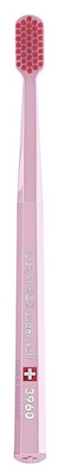 Зубная щетка Curaprox CS 3960 super soft, светло-розовый, диаметр щетинок 0.12 мм
