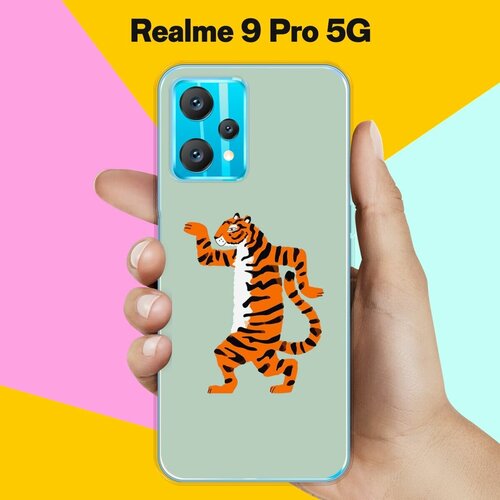 Силиконовый чехол на realme 9 Pro 5G Тигр / для Реалми 9 Про силиконовый чехол на realme 9 реалми 9 тигр осколки