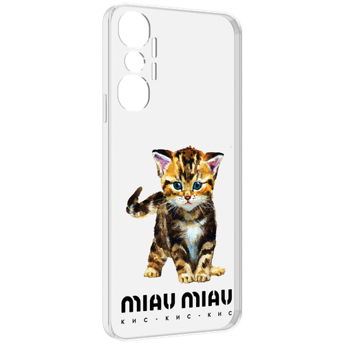 Чехол MyPads Бренд miau miau для Infinix Hot 20 4G задняя-панель-накладка-бампер