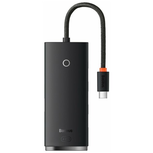 Baseus Lite Серия концентратор USB Тип C адаптер - 4x USB 3.0 25см Черный (WKQX030301)