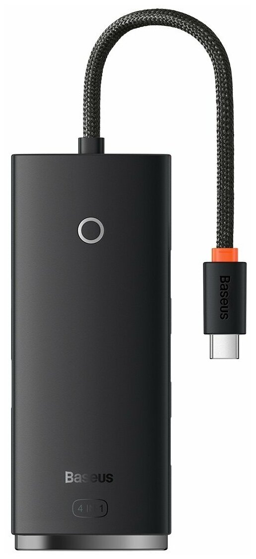 Baseus Lite Серия концентратор USB Тип C адаптер - 4x USB 3.0 25см Черный (WKQX030301)
