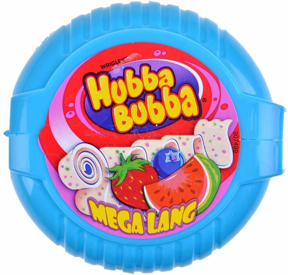 Жевательная резинка Hubba Bubba Mega Long клубника-черника-арбуз Amgum - фото №5