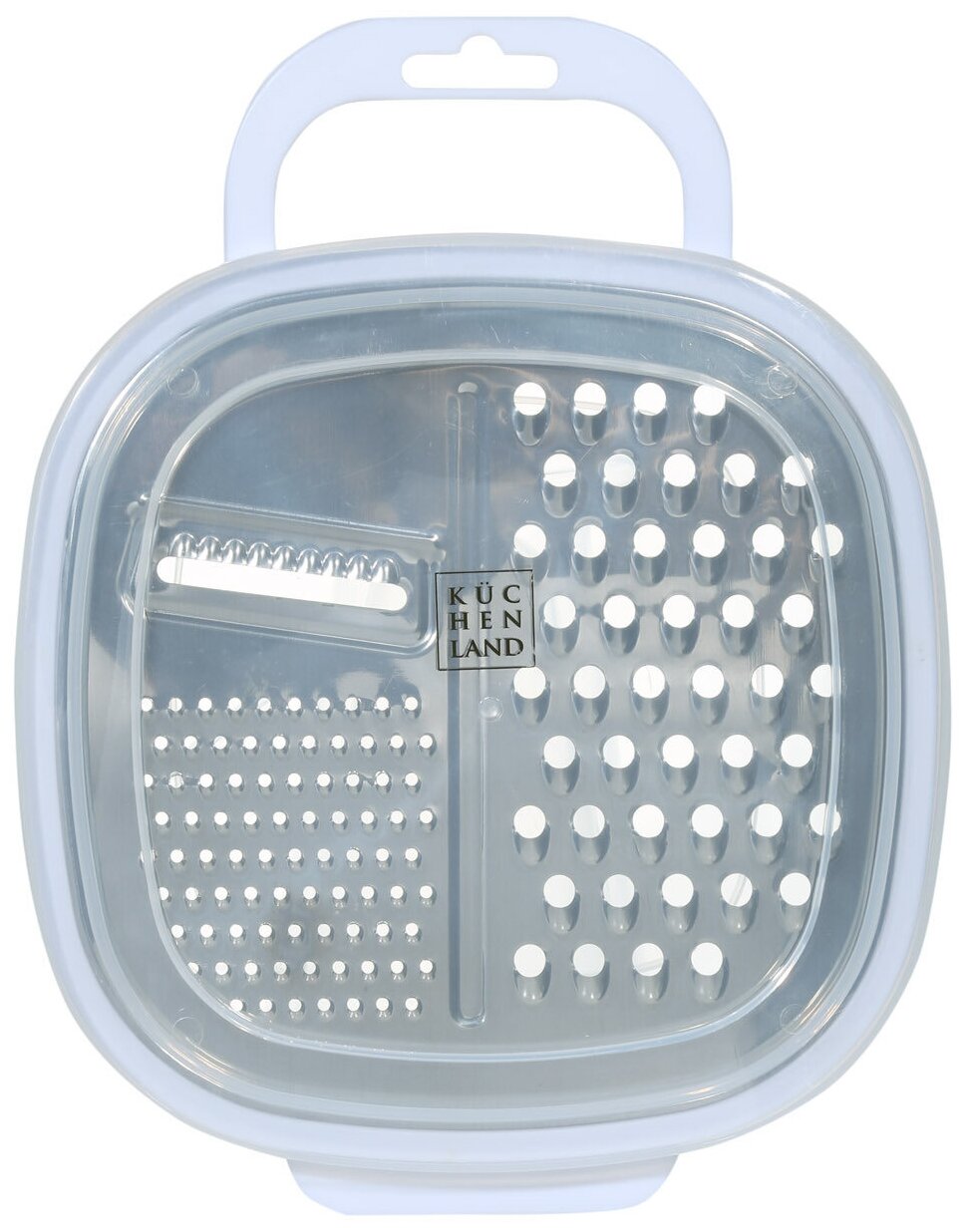 фото Терка, 25х19 cм, со складным контейнером, пластик/сталь, белая, Assist