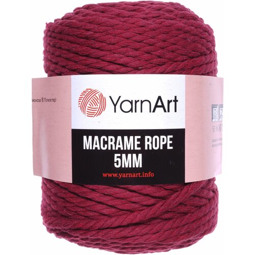 Пряжа YarnArt Macrame Rope 5mm цикламен (781), 60%хлопок/ 40%вискоза/полиэстер, 85м, 500г, 5шт