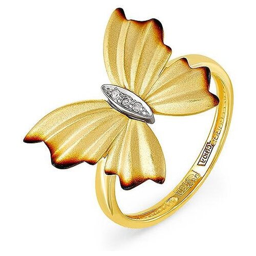 Кольцо KABAROVSKY, желтое золото, 585 проба, бриллиант, размер 16.5 браун мик танец 17 жизней