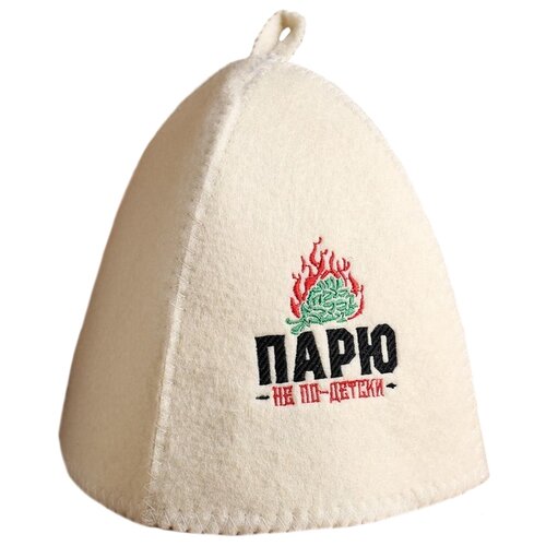фото Банная забава банная шапка парю не по-детски белый