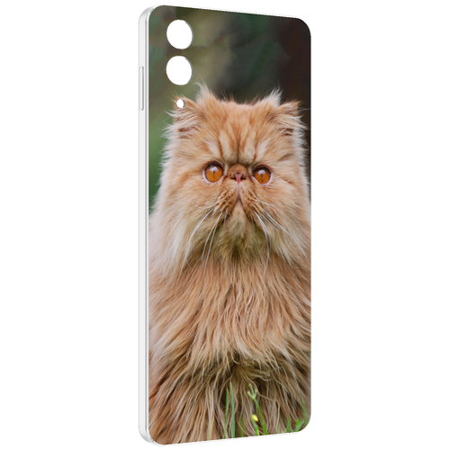 Чехол MyPads кошка персидская для Samsung Galaxy Z Flip 4 (SM-F721) задняя-панель-накладка-бампер чехол mypads кошка персидская для samsung galaxy z flip 4 sm f721 задняя панель накладка бампер