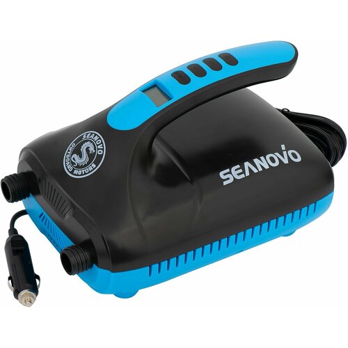 насос для надувных лодок seanovo ht 999 черный голубой Насос аккумуляторный двухступенчатый для ПВХ лодок и SUP досок, Seanovo HT-888A