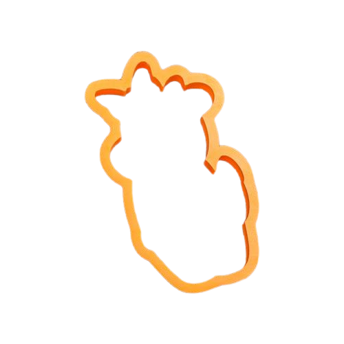 Форма для пряников Lubimova «Коровка с бантиком», цвет оранжевый