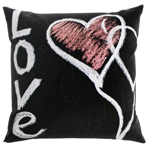 фото Подушка декоративная "графитовая любовь", 40*40 см. сирень