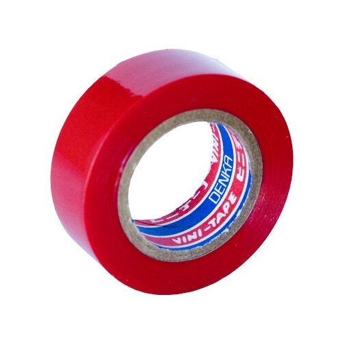 Лента изоляционная Denka Vini Tape, 19 мм, 9 м, красная арт. #102-Red 9m