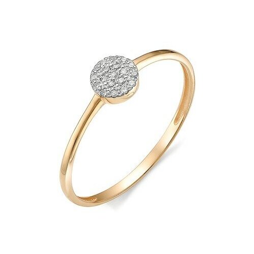 фото Золотое кольцо алькор 12264-100 с бриллиантом diamant-online